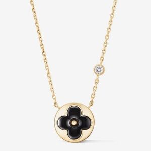 ✨Louis Vuitton Logo Color Blossom Sun Pendant Necklace – Monogram Flower